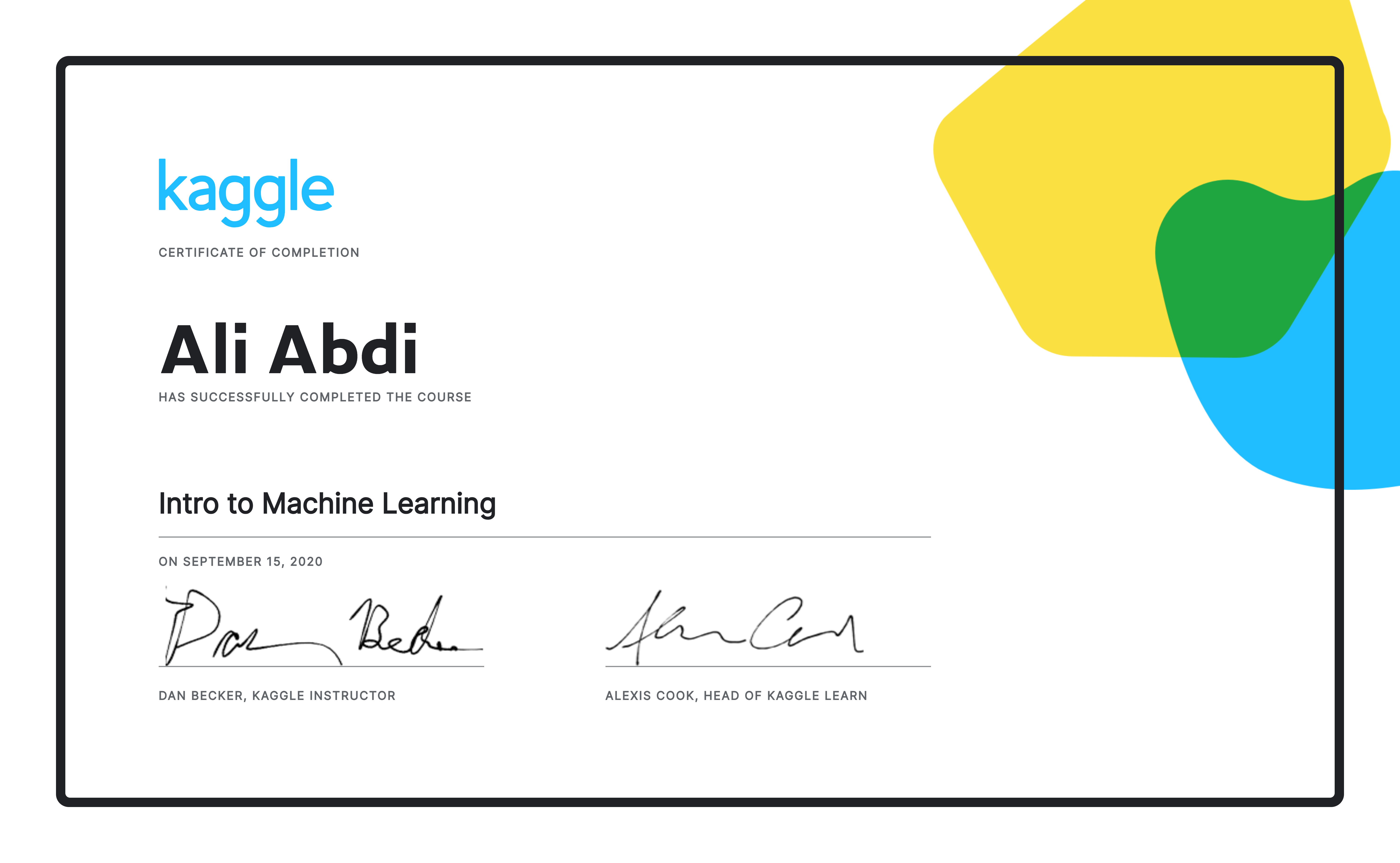 Intro to Machine Learning